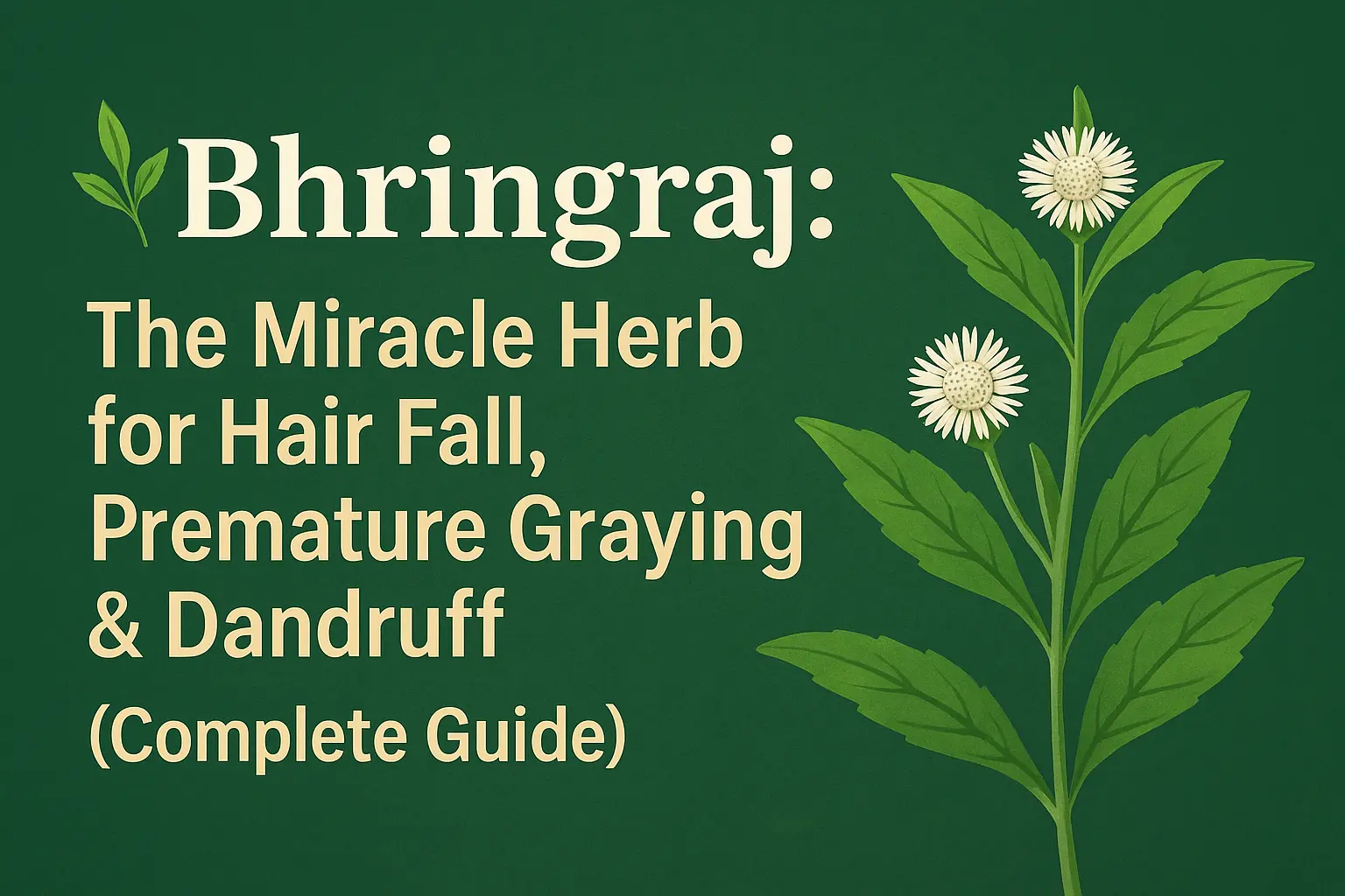 🌿 Bhringraj: The Miracle Herb for Hair Fall, Premature Graying & Dandruff (Complete Guide)